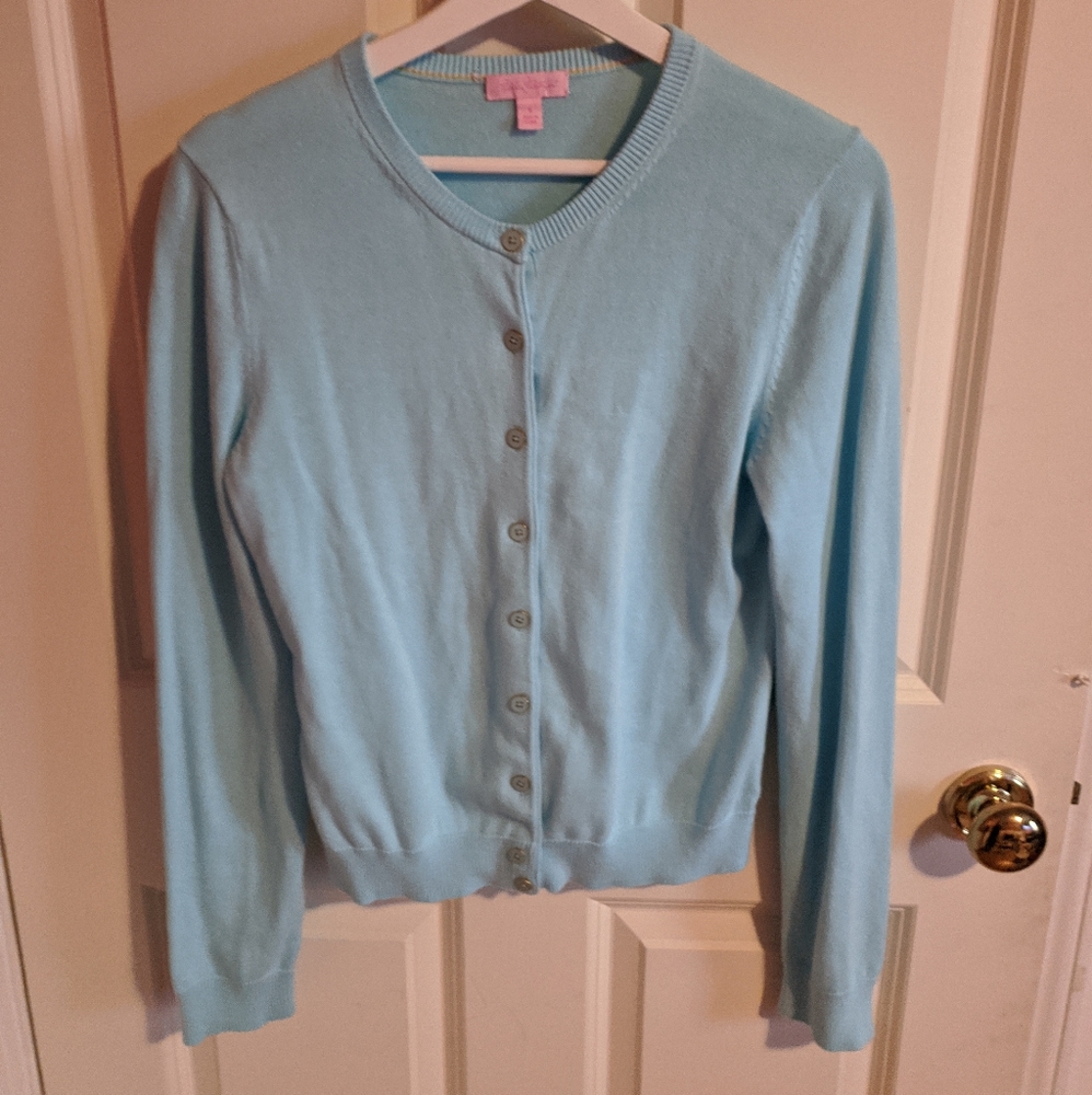 Lilly Pulitzer Blue Button-up Cardigan